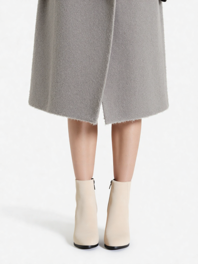 Eleganckie Botki na Słupku z Zamkiem