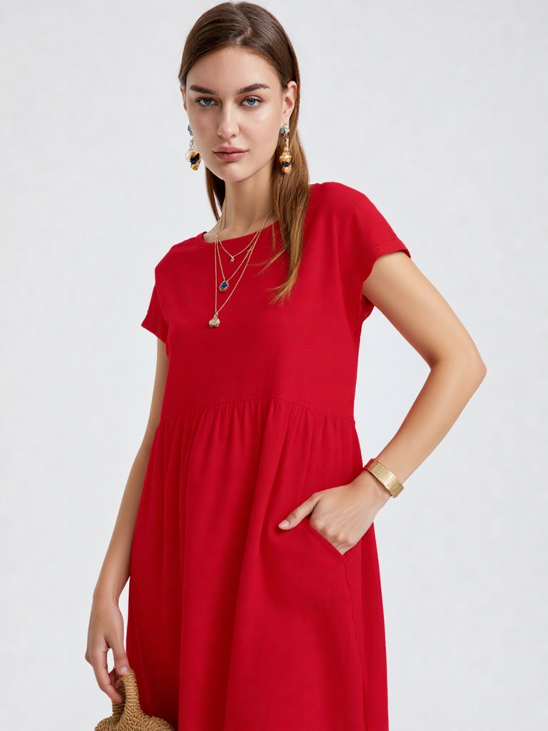 Letnia Sukienka z Kieszeniami