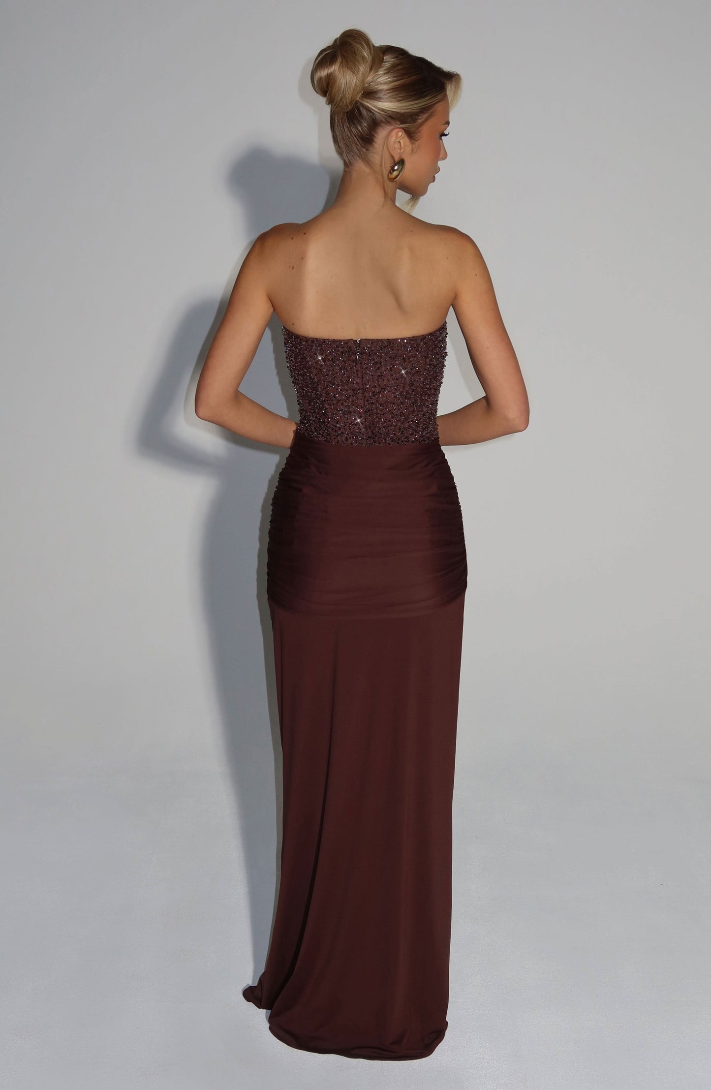 Women's Prom Strapless Sweetheart Maxi Dress