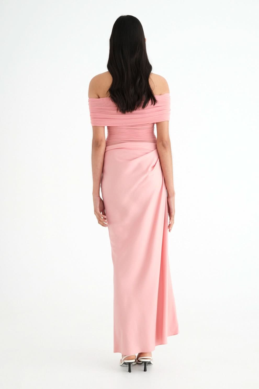 Women's Wedding Guest Off Shoulder Maxi Dress