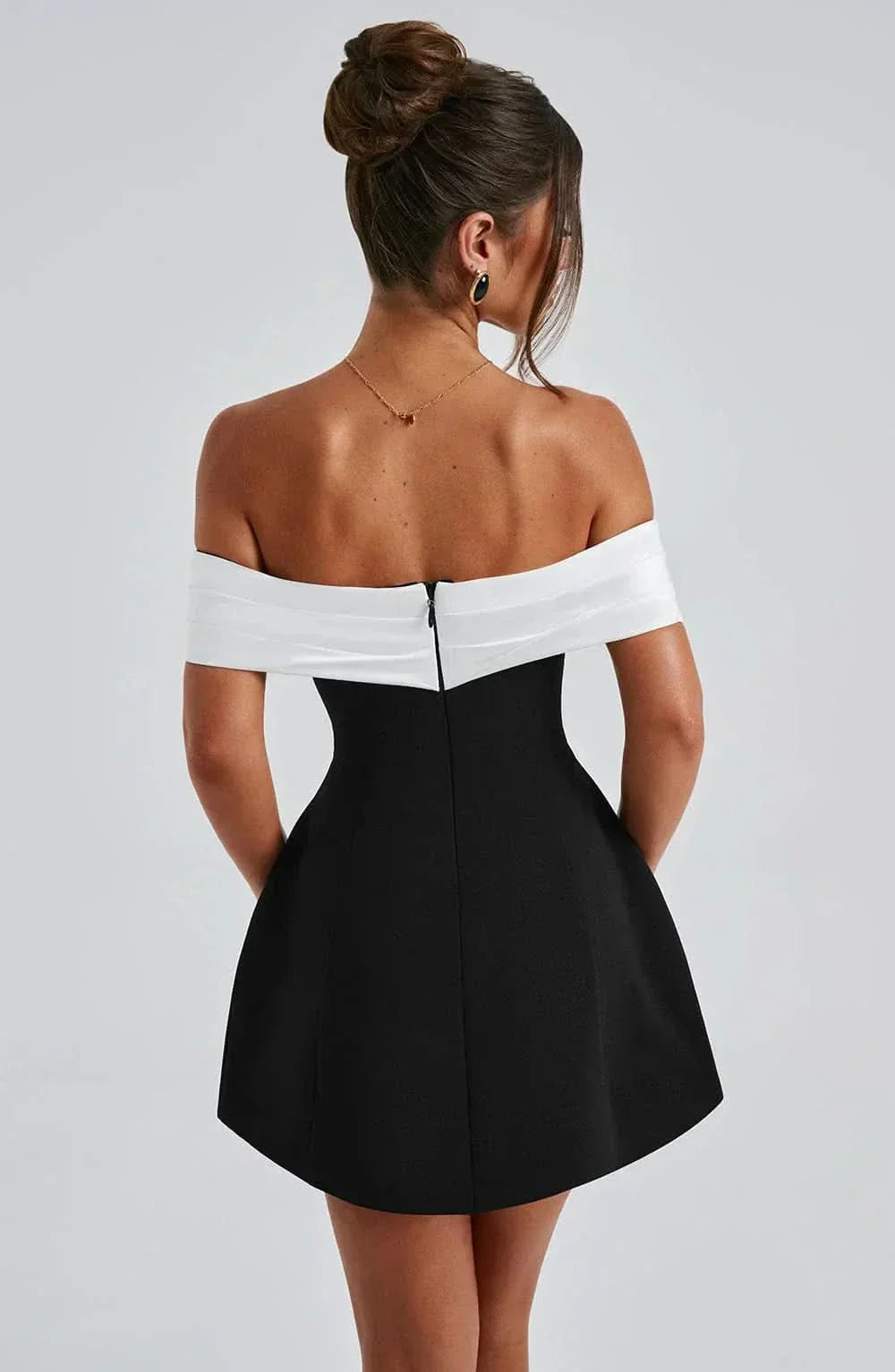 Women's Cocktail Off Shoulder Bow Mini Dress
