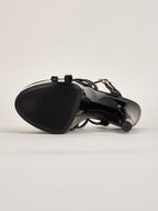 Sandały na wysokim obcasie z platformą