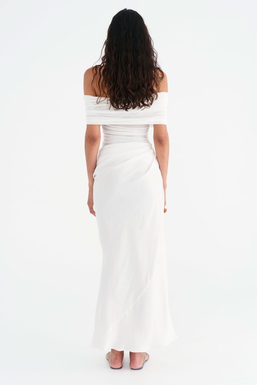 Women's Wedding Guest Off Shoulder Maxi Dress