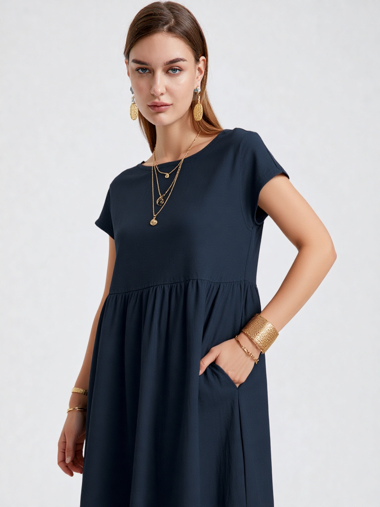 Letnia Sukienka z Kieszeniami