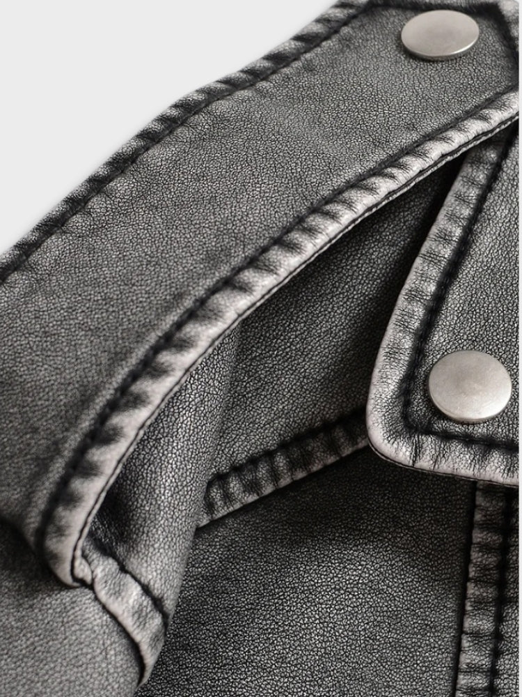 Pralowana Krótka Kurtka Motocyklowa