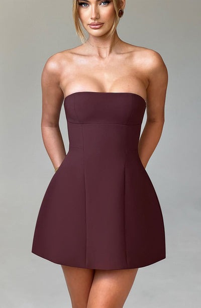 Women's Cocktail Strapless Bubble Mini Dress