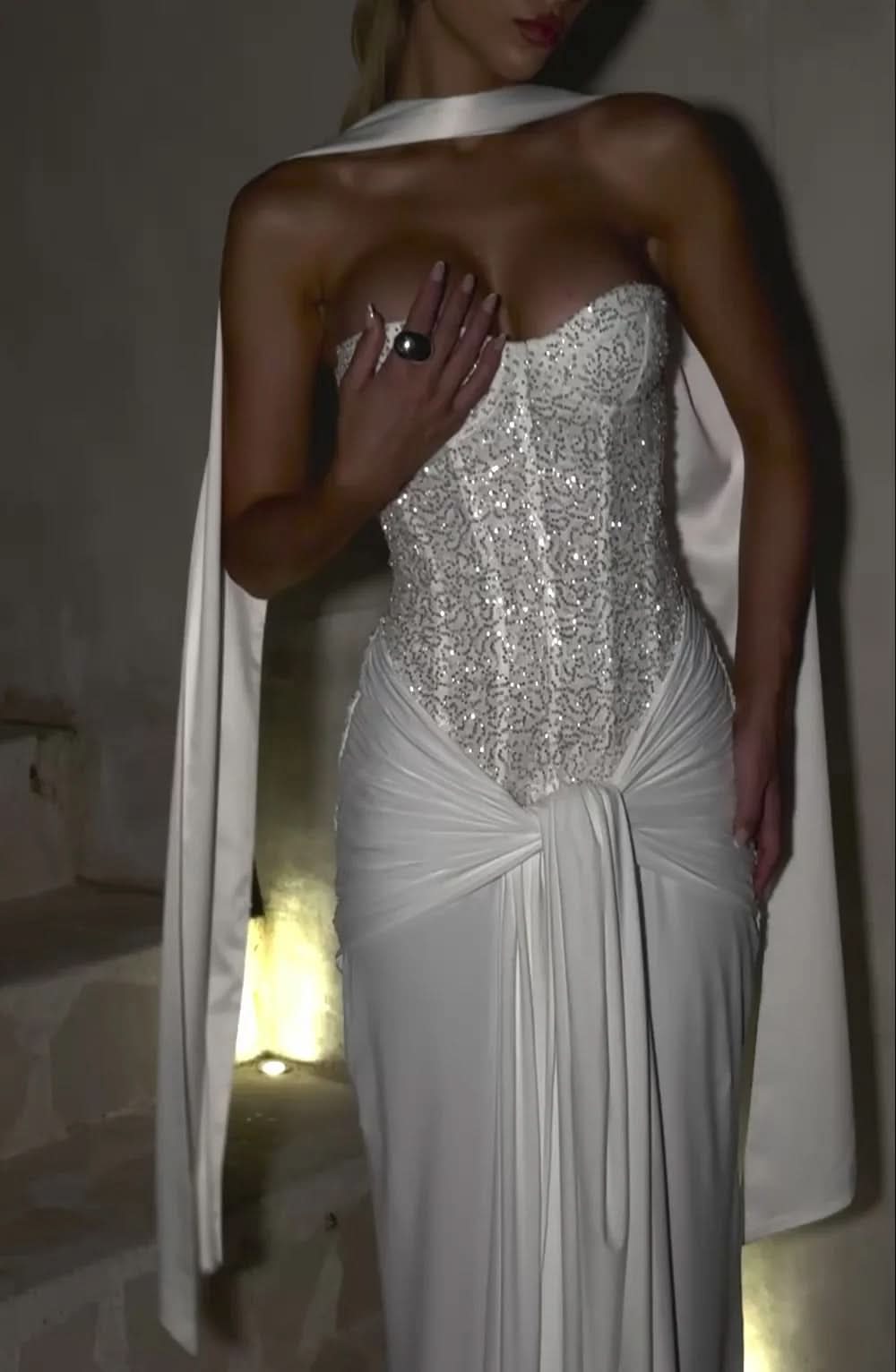 Women's Prom Strapless Sweetheart Maxi Dress