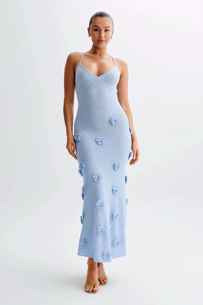 Women's Wedding Guest Floral V Neck Maxi Dress