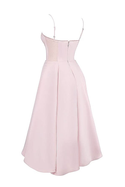 Women's Wedding Guest Sweetheart Midi Fit and Flare Dress