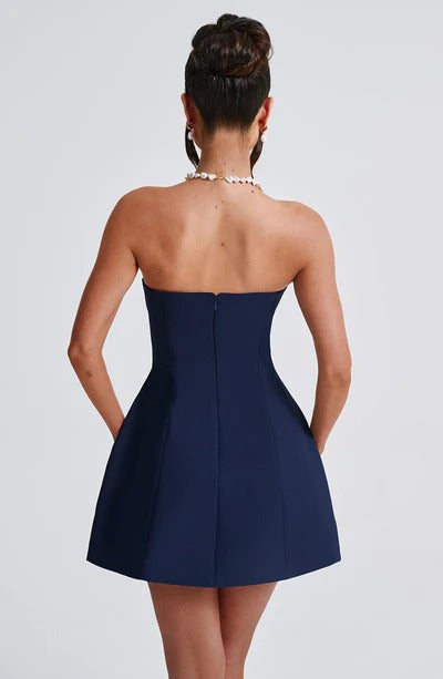 Women's Cocktail Strapless Bubble Mini Dress