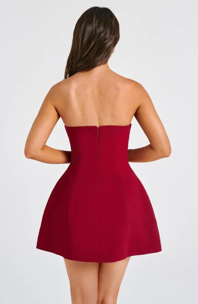 Women's Cocktail Strapless Bubble Mini Dress