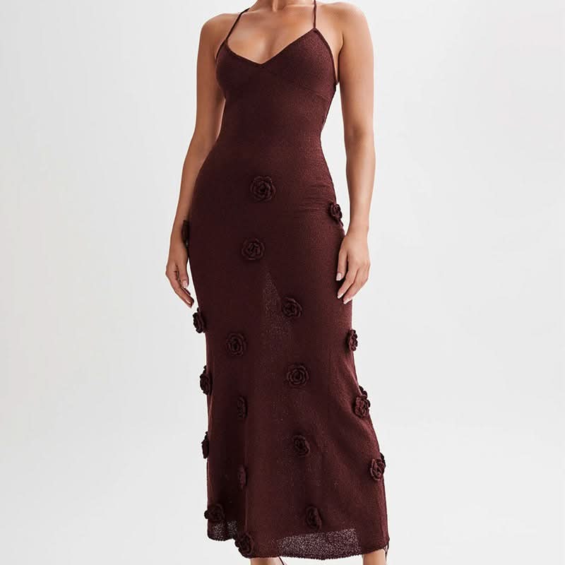 Women's Wedding Guest Floral V Neck Maxi Dress