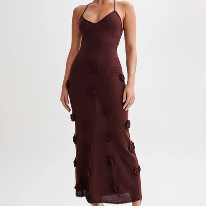 Women's Wedding Guest Floral V Neck Maxi Dress