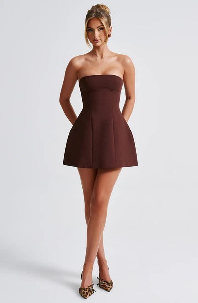 Women's Cocktail Strapless Bubble Mini Dress
