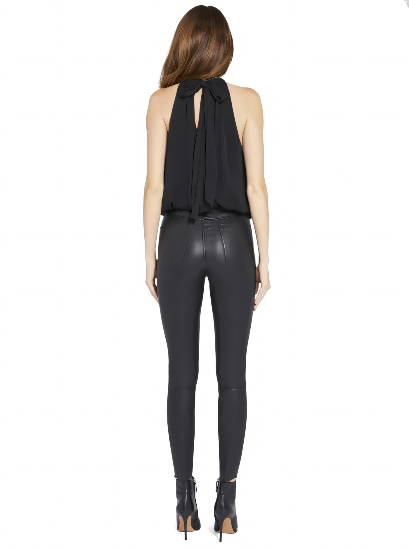 Women's Cocktail High Neck Halter Sleeveless Blouse