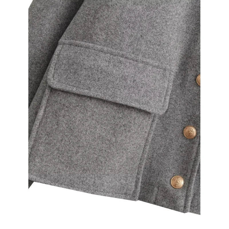 Ponadczasowa Szara Kurtka Przejściowa