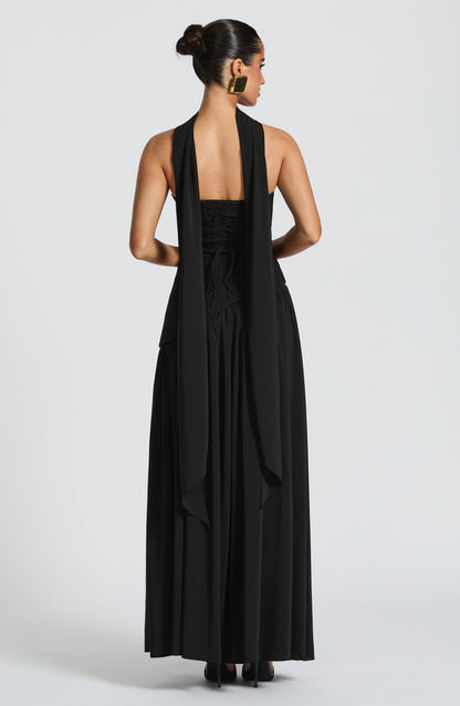Women's Wedding Guest Strapless Maxi Dress with Slit