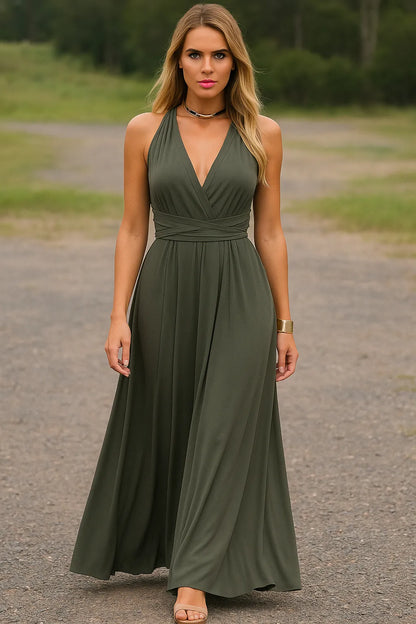 Women's Wedding Guest Sweetheart Neck Maxi Dress