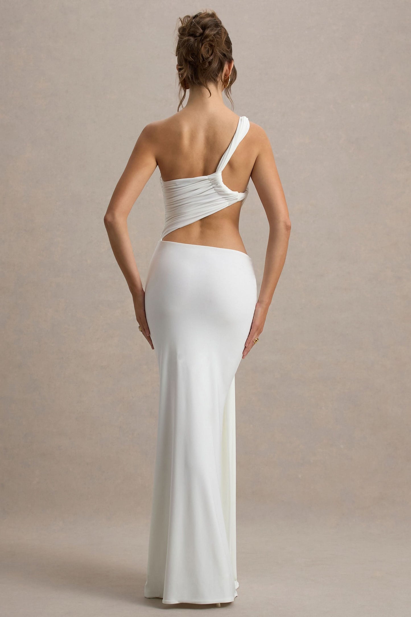Women's Cocktail One Shoulder Cut Out Maxi Dress