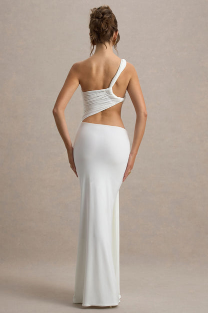 Women's Cocktail One Shoulder Cut Out Maxi Dress