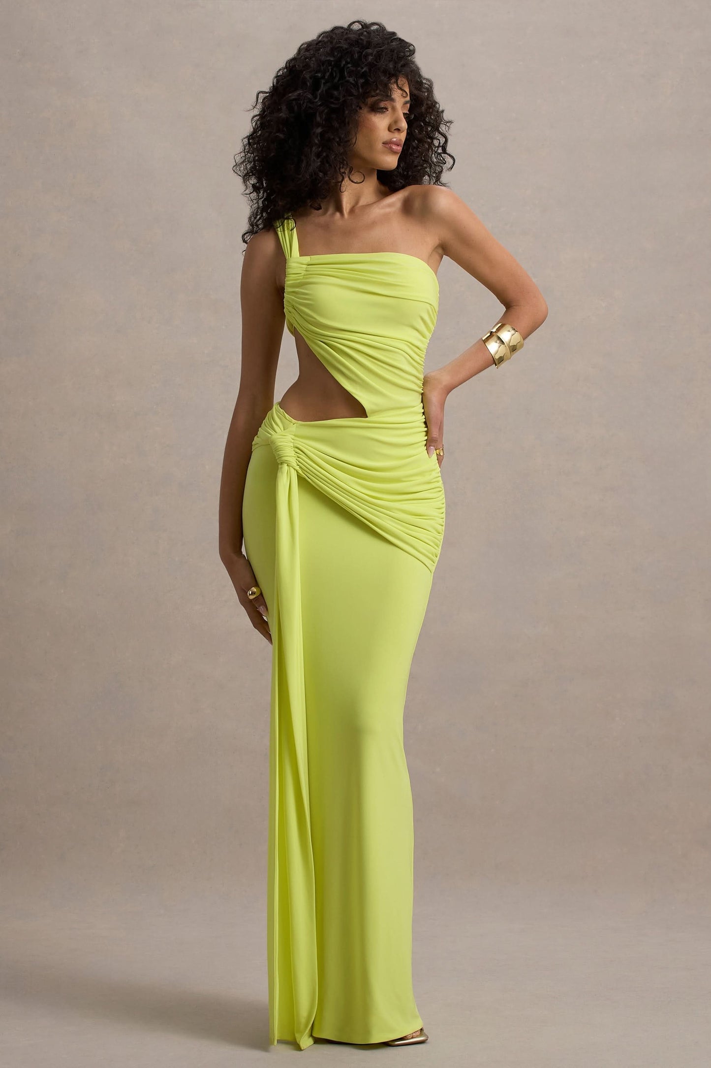 Women's Cocktail One Shoulder Cut Out Maxi Dress