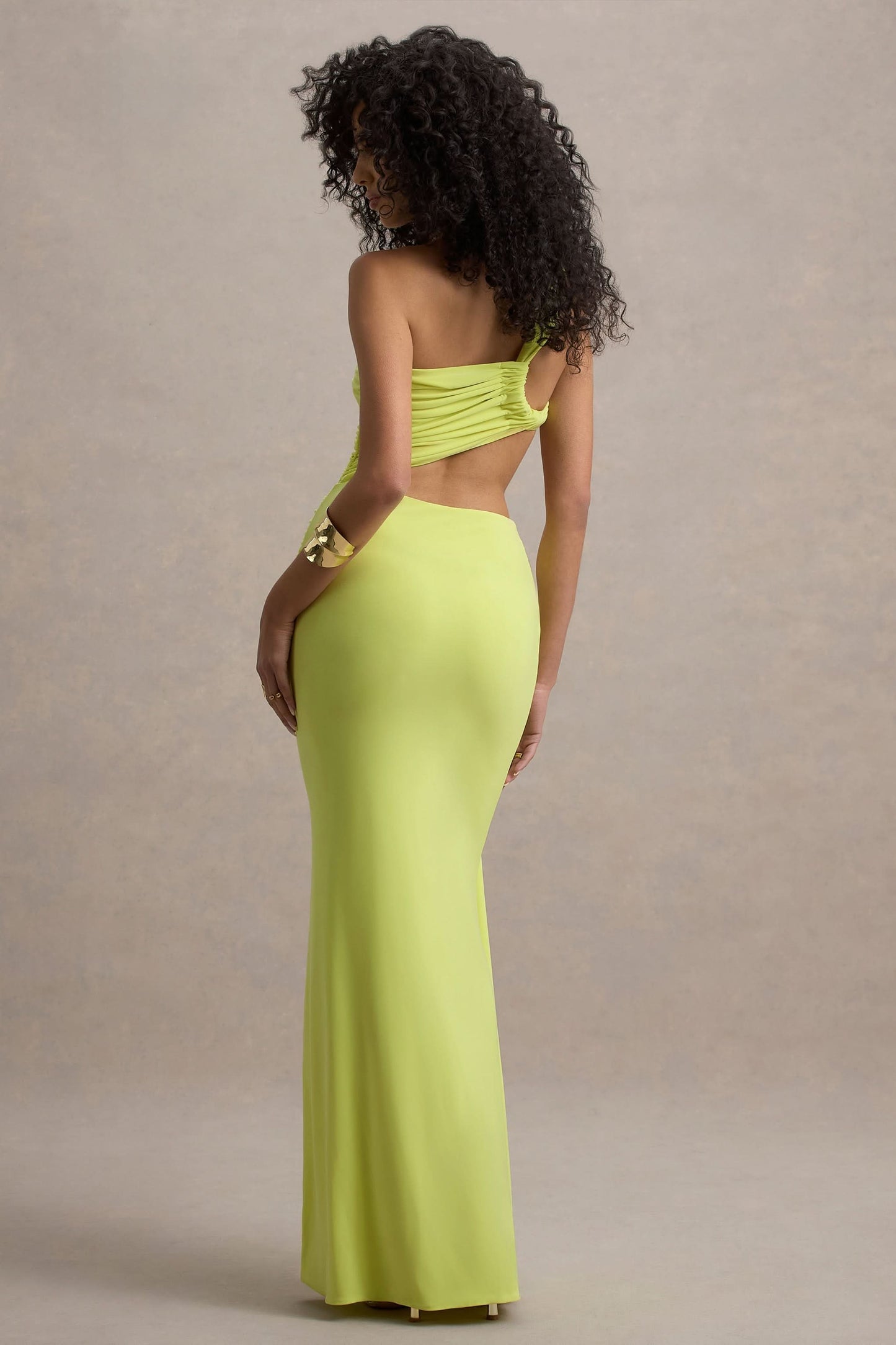 Women's Cocktail One Shoulder Cut Out Maxi Dress
