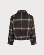 Krótkie w kratę kurtka